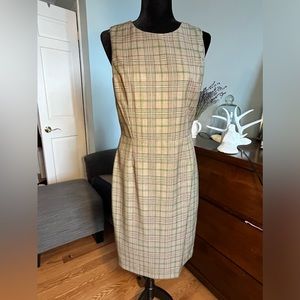 NWT Brooks Brothers fully lined fitted knee length size 6 plaid dress